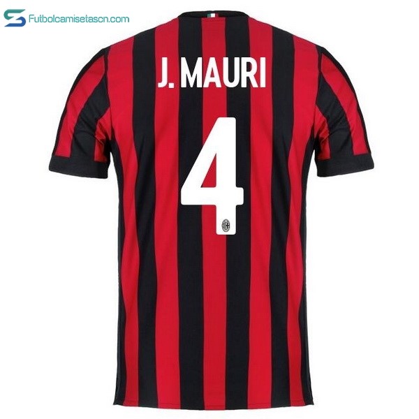 Camiseta Milan 1ª J.Mauri 2017/18